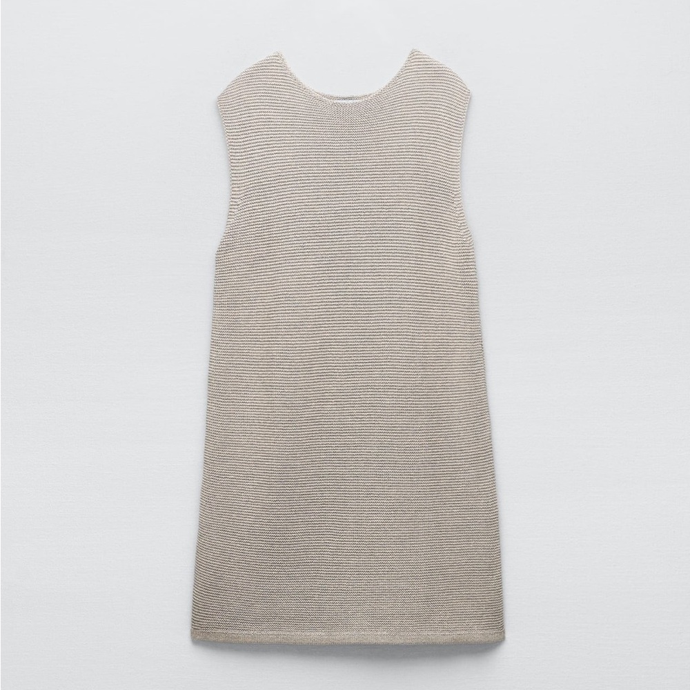 NWOT-Zara Metallic Thread Dress - Picture 1 of 5